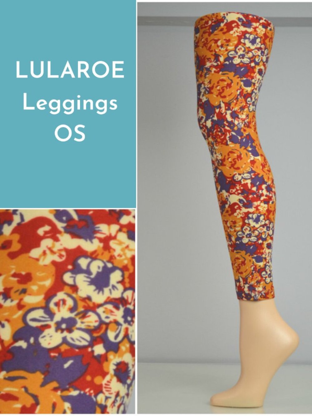 NWT Painted Floral LulaRoe OS Leggings